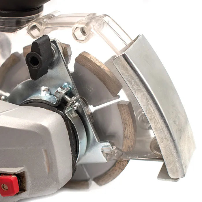 Close-up of a dust extraction
on a white background