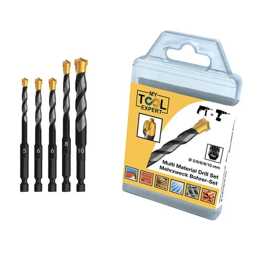 masonry drill bits with packaging labeled 'My Tool Expert' on a white background