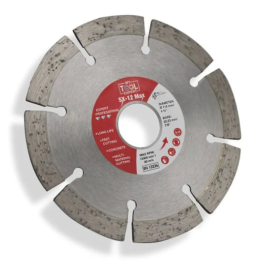 hand grinder cutting discs with red and white label on a white background