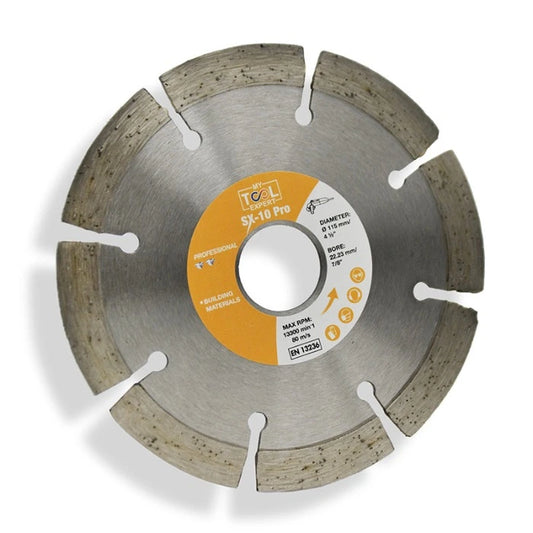 115mm angle grinder discs concrete on a white background