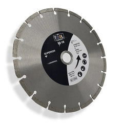 Diamond cutting disc with brand logo on a white background