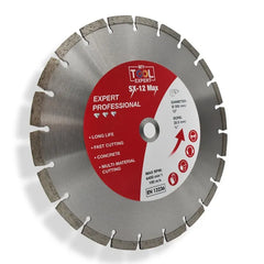 Diamond cutter discs with red label on a white background