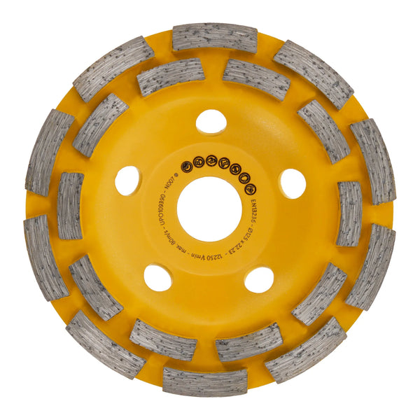 My Tool Expert 125mm diamond grinding cup wheel with double-row segments and 22.23mm bore