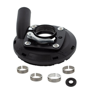 My Tool Expert angle grinder dust shroud for 125mm surface grinding with collar adapter rings