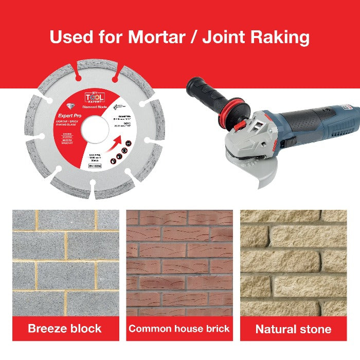 Expert Pro Superior Mortar Masonry Joint Raking Blade for All Angle Gr ...
