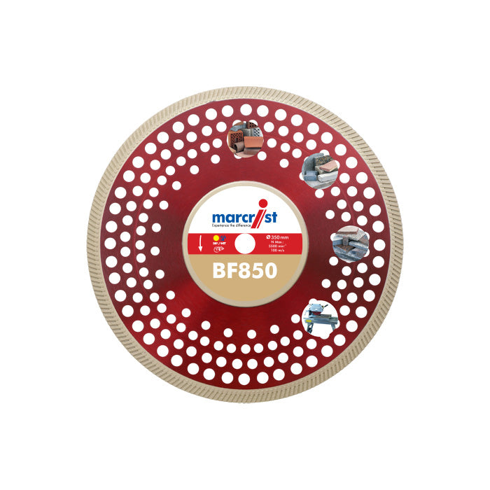 High-performance diamond blade with noise reduction